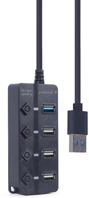 USB-хаб на 4 порти Gembird UHB-U3P1U2P3P-01 - зображення 4