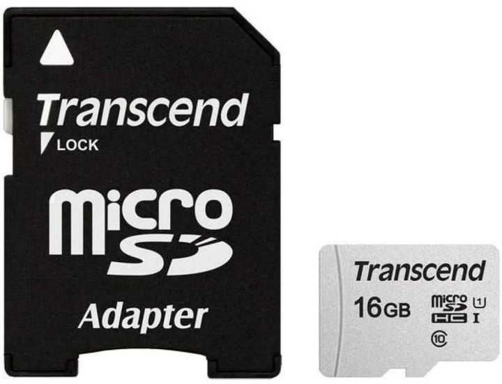 Karta pamięci Transcend MicroSDHC 300S 16GB Class 10 UHS-I U1 bez adaptera (TS16GUSD300S) - obraz 1