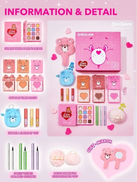 SHEGLAM ケアベア　コスメセット　box Коллекционный набор для макияжа CARE BEARS Sheglam X Care