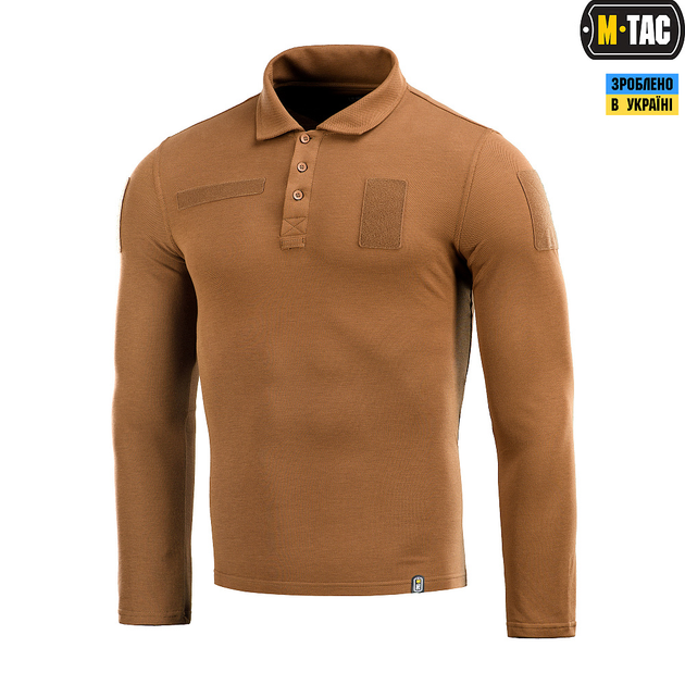 Поло тактичне М-Тас довгий рукав 65/35 Coyote Brown Size XL - зображення 1