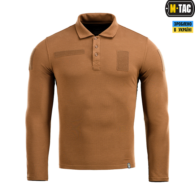 Поло тактичне М-Тас довгий рукав 65/35 Coyote Brown Size XS - изображение 2