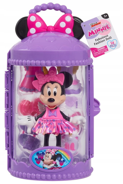 Figurka Just Play Minnie Mouse Fabulous Fashion Doll Purple 15 cm (886144899423) - obraz 2