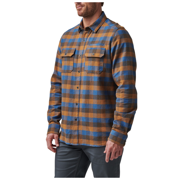 Сорочка тактична 5.11 Tactical Lester Long Sleeve Shirt Cobalt Blue Plaid 2XL (72532-044) - зображення 1