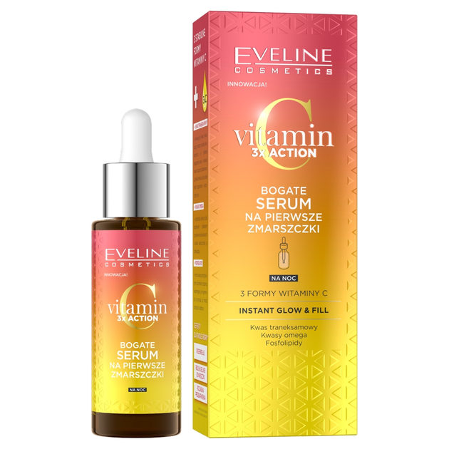 Сироватка для обличчя Eveline Cosmetics Vitamin C 3x Action 30 мл (5903416053415) - зображення 1