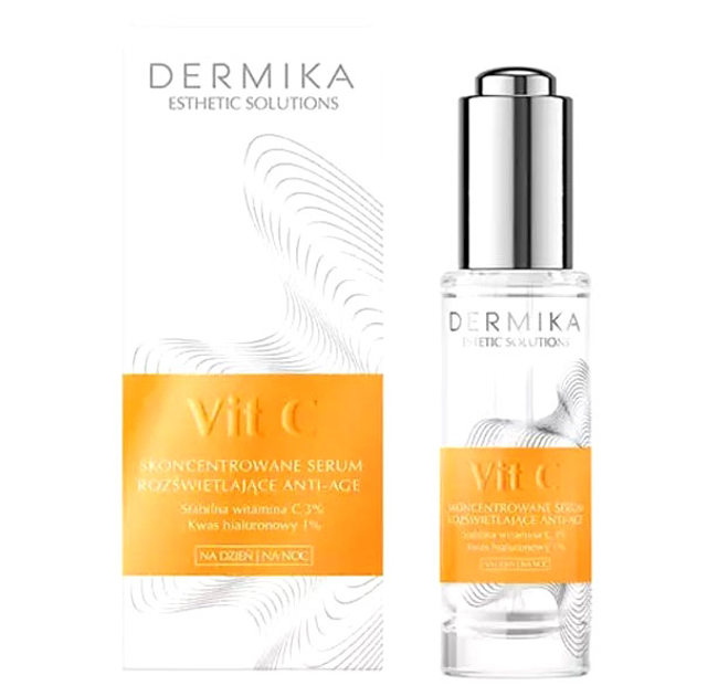 Сироватка для обличчя Dermika Esthetic Solutions Vit C освітлюючий антивіковий 30 мл (5902046767297) - зображення 1