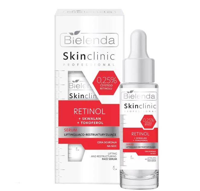 Сироватка для обличчя Bielenda Skin Clinic Professional Retinol ліфтинг та реструктуризація 30 мл (5902169049768) - зображення 1