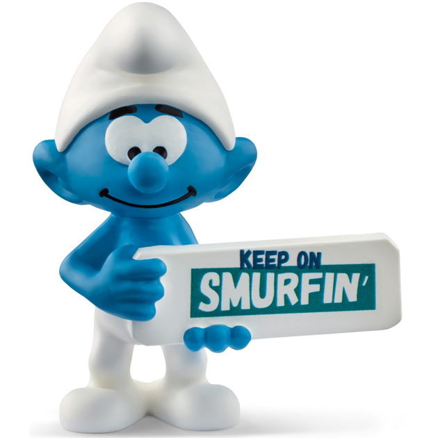 Фігурка Schleich Smurfs Smurf with Sign 5 см (4059433730202) - зображення 1