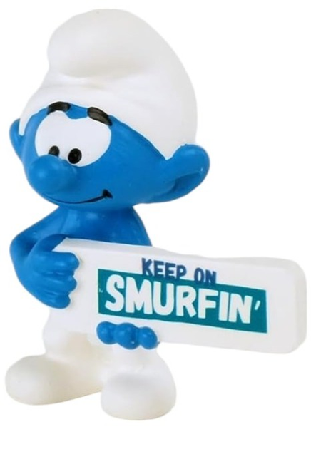 Figurka Schleich Smurfs Smurf with Sign 5 cm (4059433730202) - obraz 2