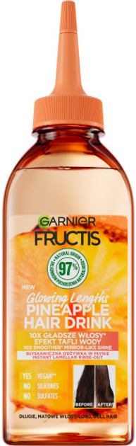 Кондиціонер для волосся Garnier Fructis Hair Drink Ананас для тьмяного волосся 200 мл (3600542502566) - зображення 1