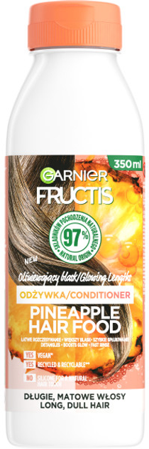 Кондиціонер для волосся Garnier Fructis Ананасовий бальзам для волосся 350 мл (3600542514194) - зображення 1