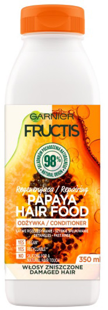 Odżywka regenerująca do włosów Garnier Fructis Papaya Hair Food regenerująca 350 ml (3600542290333) - obraz 1