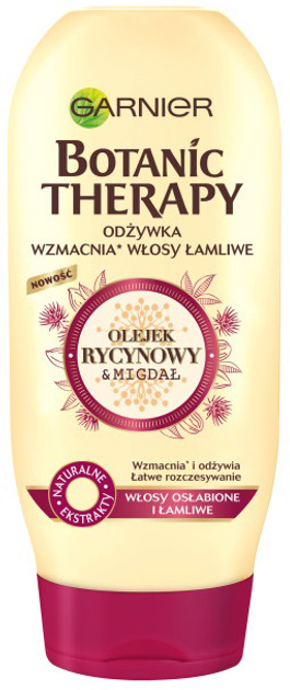 Odżywka do włosów Garnier Botanic Therapy Olejek Rycynowy i Migdał 200 ml (3600542096386) - obraz 1