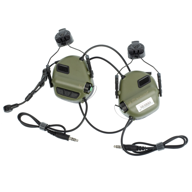Активная гарнитура Earmor M32H Mark 3 DualCom MilPro с адаптерами на рельсы шлема 2000000114248 - изображение 1