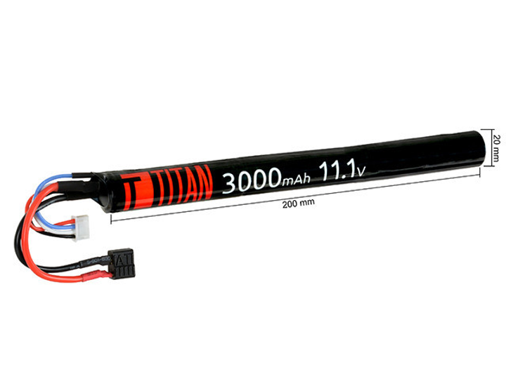 Аккумулятор Li-Ion 11,1V 3000mAh stick (Tamiya) [TITAN] (для страйкбола) - изображение 2