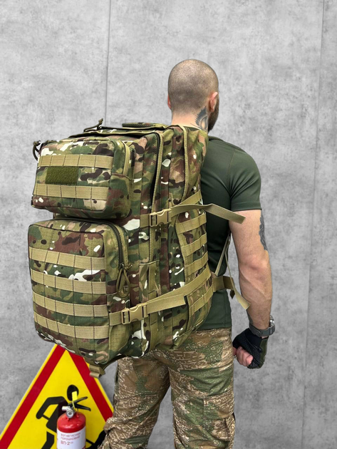 Тактический штурмовой рюкзак мультикам storm 55л k1 3-0 - изображение 1