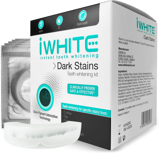 Набір для відбілювання зубів IWhite Dark Stains 0.8 мл 10 шт (5425012532236) - зображення 2