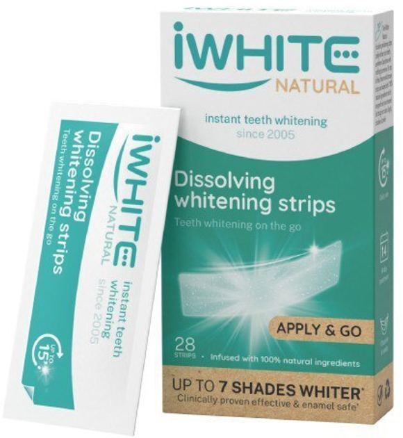 Смужки для відбілювання зубів Iwhite Natural Whitening Strips 28 шт (5425012535374) - зображення 1
