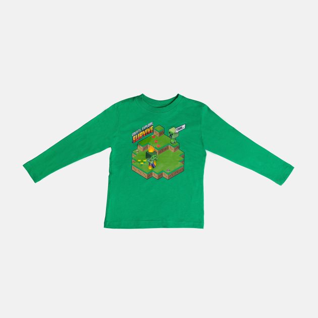 Дитяча футболка з довгими рукавами для хлопчика OVS 1834277 122 см Green (8056781762394) - зображення 1