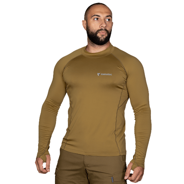 Лонгслів чоловічий тактичний еластичний футболка з довгим рукавом для силових структур Койот (7139), S (OPT-11341) - зображення 2