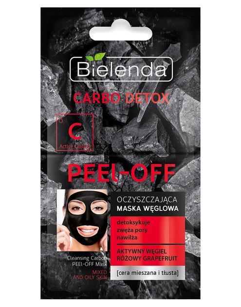 Маска для обличчя Bielenda Carbo Detox Peel-Off 2 x 6 г (5902169025601) - зображення 1