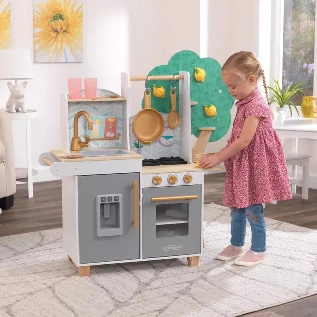 Детская кухня KidKraft лимонное дерево Happy Harvest, 10160 - Фото 15 Детская кухня KidKraft лимонное дерево Happy Harvest, 10160 - изображение 15