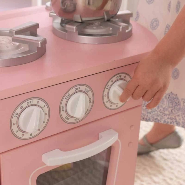 Детская кухня KidKraft Pink And White Vintage, 53347 - Фото 3 Детская кухня KidKraft Pink And White Vintage, 53347 - изображение 3