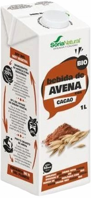 Napój owsiany Soria Natural Bebida Avena Bio z Kakao 1 l (8422947900199) - obraz 1