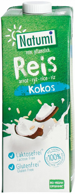 Napój ryżowo-kokosowy Natumi Bio Rice-Coconut Unsweetened Glutenfree Drink 1 l (4038375025300) - obraz 1