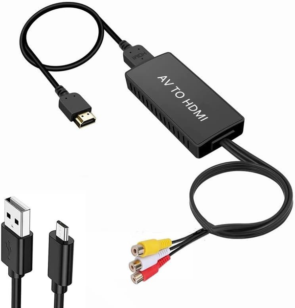 Конвертер AV RCA в HDMI с дополнительным питанием USB – фото, отзывы ...