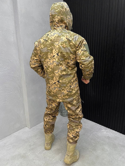 Тактичний зимовий теплий військовий комплект BRZ-13 ( Куртка + Штани ), Камуфляж: Піксель, Розмір: XL - зображення 2