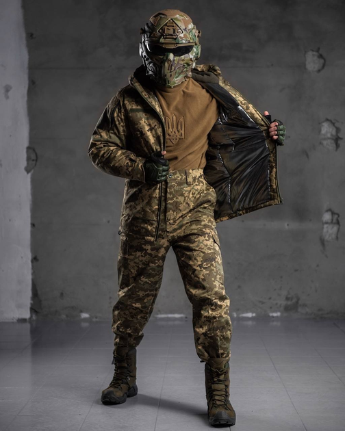 Тактический зимний теплый военный комплект OH/15 ( Куртка + Штаны ), Камуфляж: Пиксель ВСУ, Размер: XXXL - изображение 1