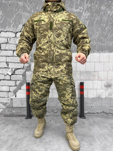 Тактичний зимовий теплий військовий комплект Avanger ( Куртка + Штани ), Камуфляж: Піксель ЗСУ, Розмір: XL - зображення 1
