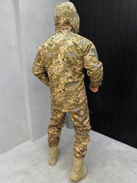 Тактический зимний теплый военный комплект BRZ-13 ( Куртка + Штаны ), Камуфляж: Пиксель, Размер: L - изображение 2