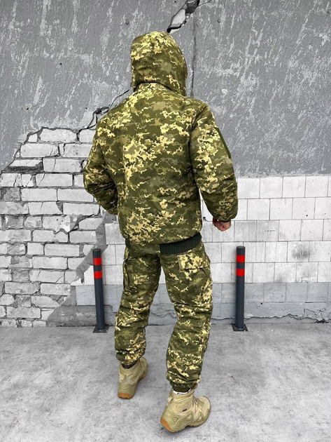 Тактический зимний теплый военный комплект Logos ( Куртка + Штаны ), Камуфляж: Пиксель ВСУ, Размер: XXL - изображение 2