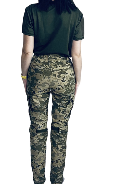 Жіночі військові тактичні штани 44 укрпіксель на флісі (зима) - зображення 2
