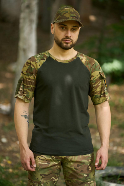 Тактична футболка Sleeve хакі/мультикам M - зображення 1
