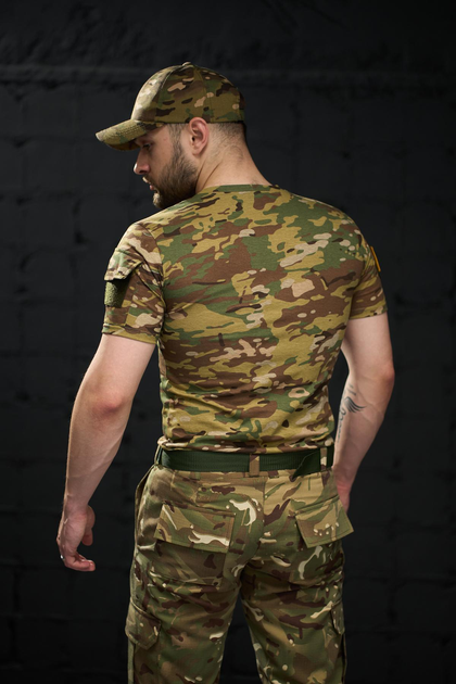 Тактична футболка з липучками на грудях та плечах XL - зображення 2