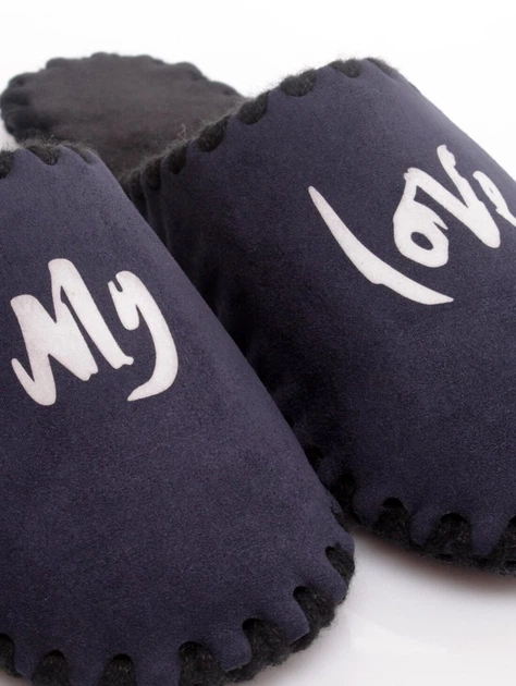 Чоловічі домашні капці Family Story My Love 40-41 Темно-синій (n0105-41f-035w) - зображення 3