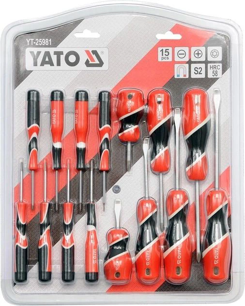 Zestaw wkrętaków Yato YT-25981 SL PH Torx 15 szt (5906083259814) - obraz 2
