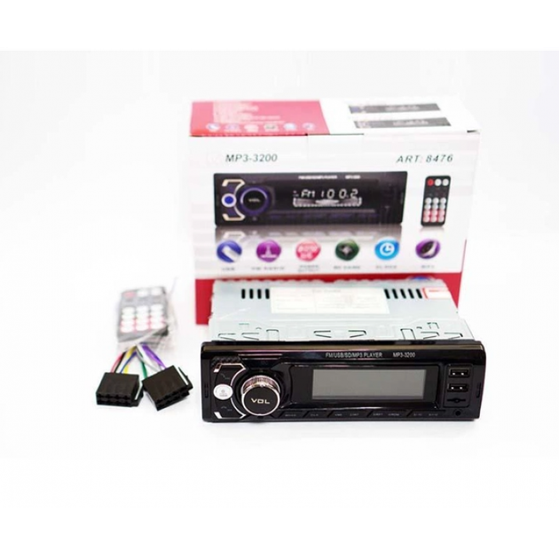 Автомагнитола 3200 ISO+FM+USB+AUX+Bluetooth 4x50W 1Din магнитола с пультом - изображение 5