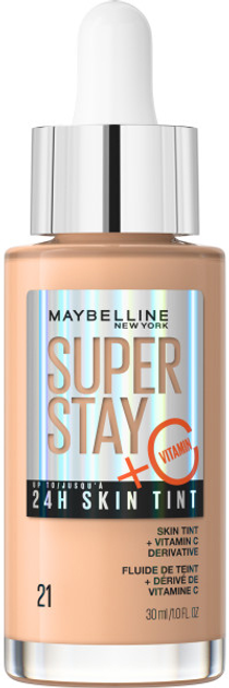 Тональна основа Maybelline Super Stay 24H Skin Tint з вітаміном C 21 стійка та освітлювальна 30 мл (3600531672393) - зображення 1