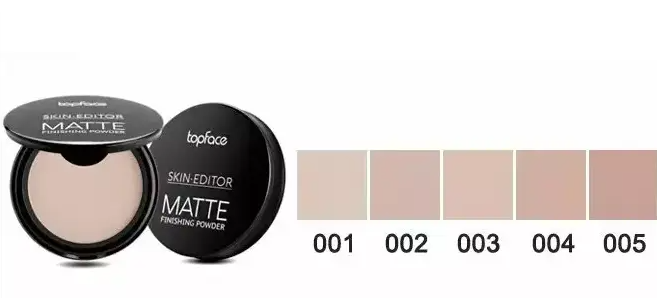 Матувальна компактна пудра Topface Skin Editor Matte Finishing Powder, SPF 15, 001, 10 г - зображення 5