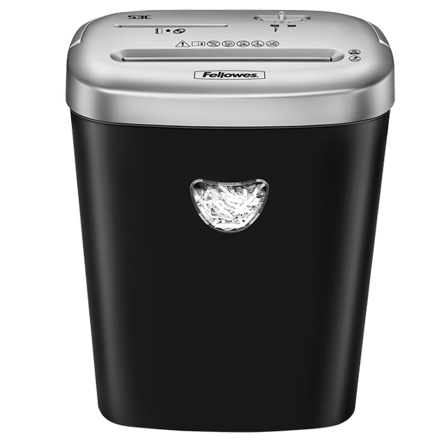 Уничтожитель Fellowes 53C, 10 листов, фрагменты 4х35 мм, корзина 23 литра - изображение 4