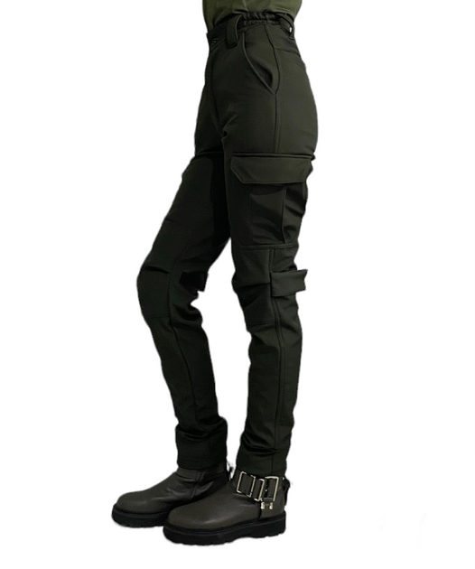 Женские тактические брюки 38 Олива, Хаки утепленные софтшелл (зима) - изображение 2