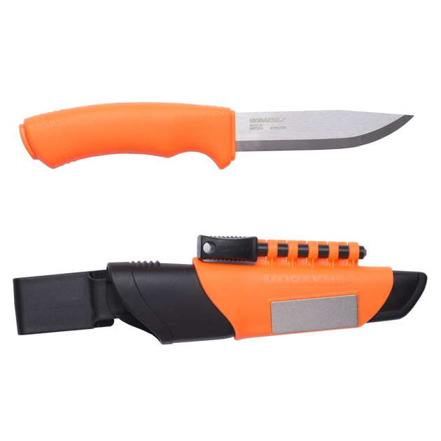 Нож Morakniv BushCraft Survival Orange из нержавеющей стали MoraKniv 25,8 см (sad0001386) Черно-оранжевый - изображение 1