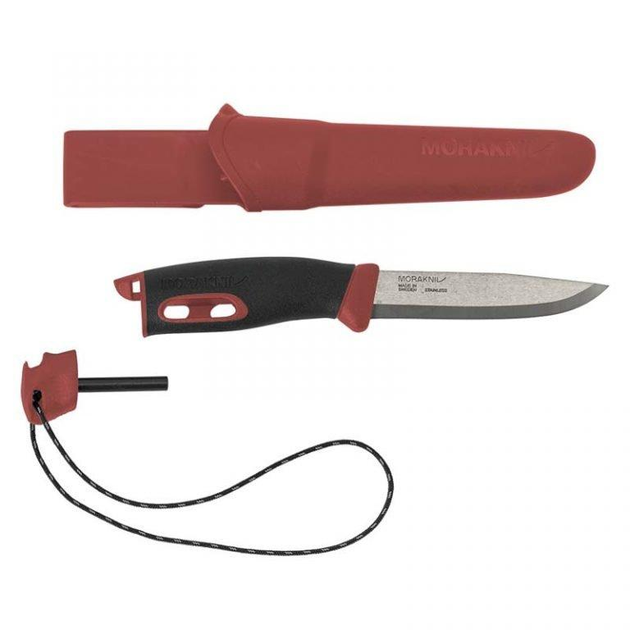 Нож Morakniv Companion Spark Red нержавеющая сталь MoraKniv 23,8 см (sad0001371) Черно-красный - изображение 1