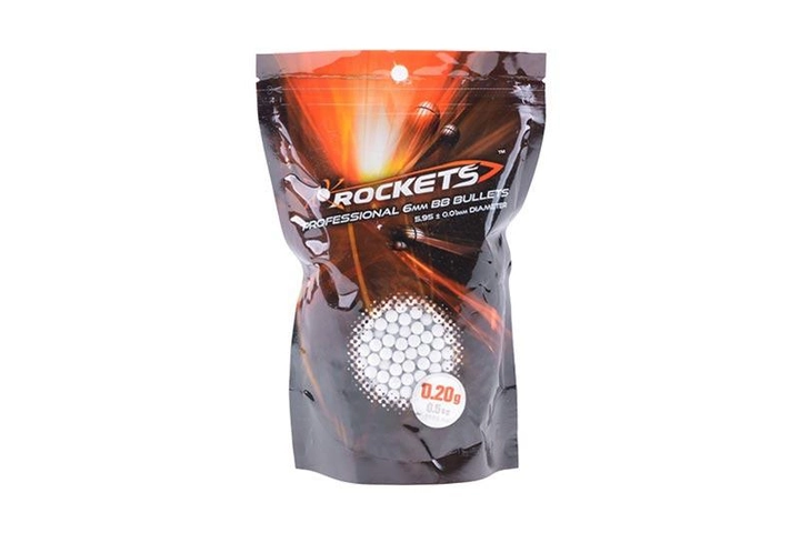 Страйкбольні кульки Rockets Professional 0.20 g 2500шт 0.5 kg - зображення 1