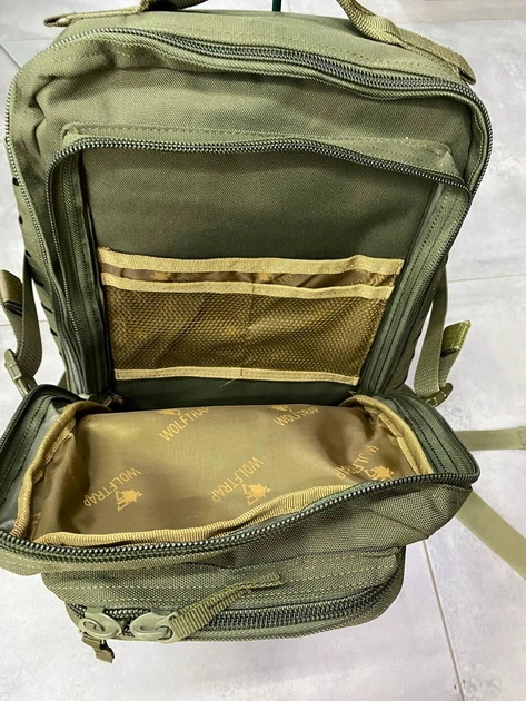 Військовий рюкзак 50 л WOLFTRAP, колір Олива, тактичний рюкзак для військових, армійський рюкзак для солдатів - зображення 2