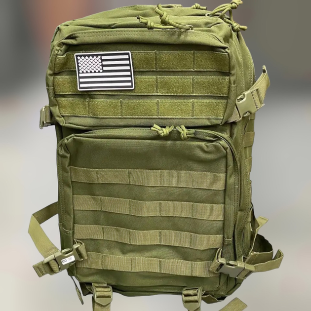 Військовий рюкзак 45 л. Yakeda, Олива, тактичний рюкзак для військових, армійський рюкзак для солдатів - зображення 1