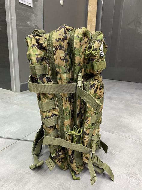 Военный рюкзак 45 л. Yakeda, Вудленд Диджитал, тактический рюкзак для военных, армейский рюкзак для солдат - изображение 2